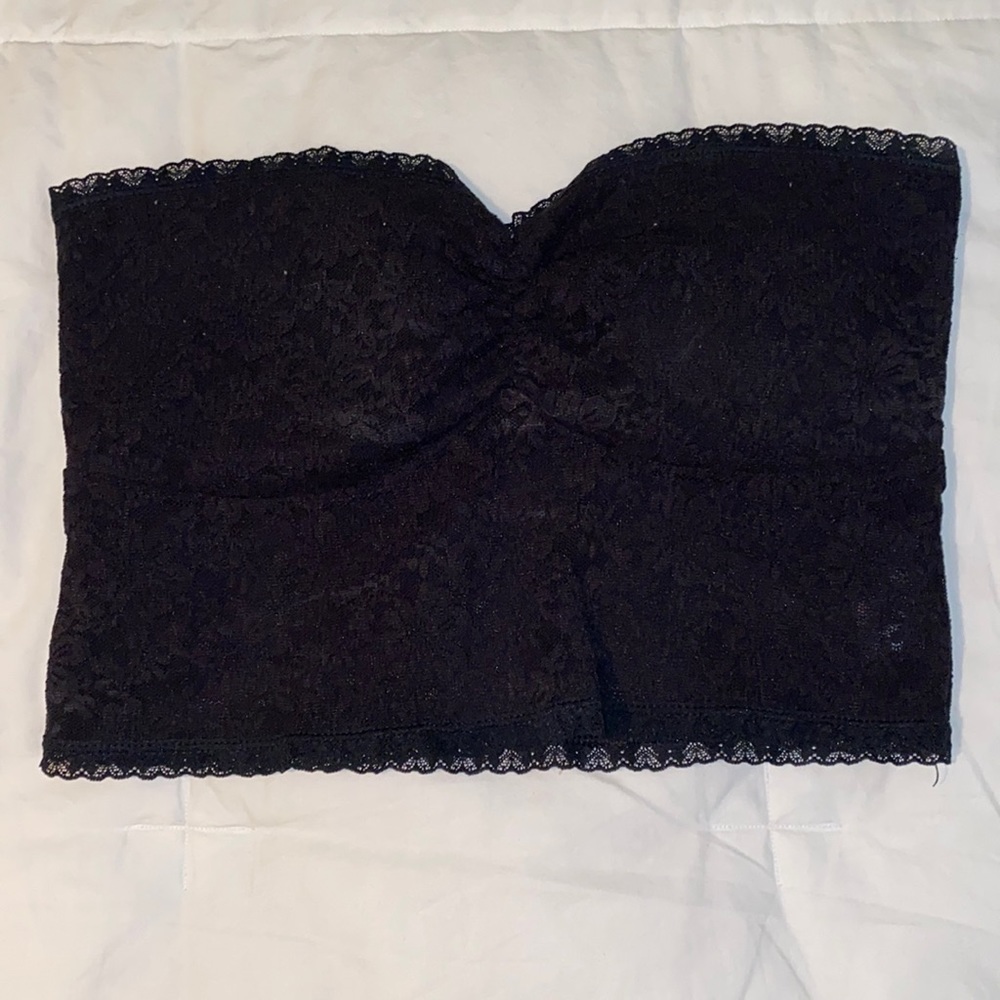 Cute Black Lace Crop Top